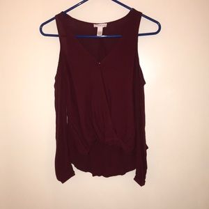 Full tilt burgundy shirt
